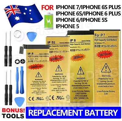 $19.95 • Buy For IPhone 5 5S 5C 6 6S 7PLUS High Capacity Battery Replacement Tools For IPhone