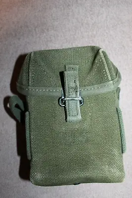 Original Early Vietnam War Era U.S. Army OD Canvas Rifle Ammo Pouch Empty • $15.16