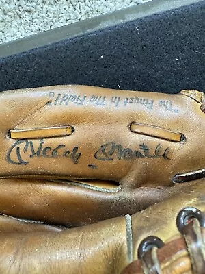 RARE AUTOGRAPHED Mickey Mantle Rawlings MM5 Mickey Mantle Leather Glove COA • $3700