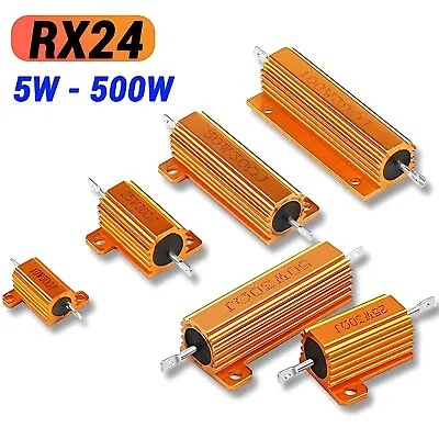 5/10 ~500W Watt High Power Aluminum Shell Wirewound Metal Resistor 0.1-10KΩ Ohm • $2.39