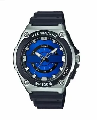 New Casio MWC100H-2A2V Analog Watch Black Resin Band Illuminator 100M WR • $29.99