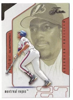 2002 Flair Baseball Vladimir Guerrero Card #65 Montreal Expos MVP HOF • $1.99