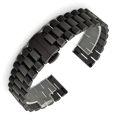 Solid Stainless Steel Watch Strap Band Bracelet 10mm-22mm Straight+Curved End • $14.97