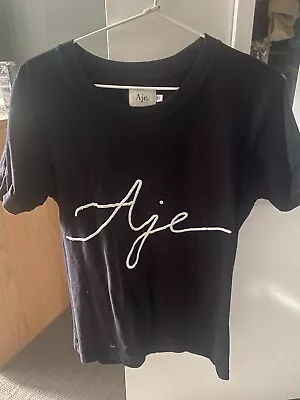 AJE Signature Black Women's T-shirt- Size XS - Perfect Condition.  • $47