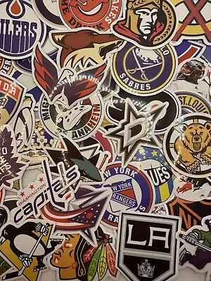 NHL Team Stickers Sets Of Two Stickers Waterproof VinylHockey Free Shipping • $2.50