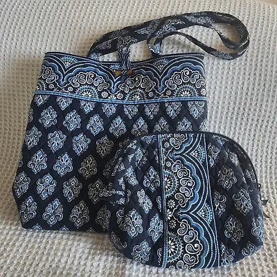 Vera Bradley Quilted Tote & Make Up Travel Case Retired Calypso • $44.99