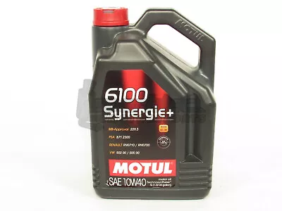 Motul 6100 Synergie+ SAE 10W-40 Semi-Synthetic Engine Motor Oil 5 Liter Bottle • $56.40