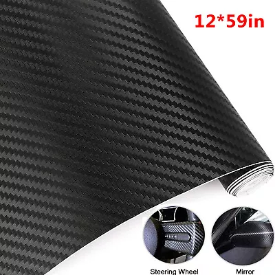 3D Carbon Fiber Matte Textured Vinyl Wrap Sticker Decal Air Release Bubble Free • $6.99