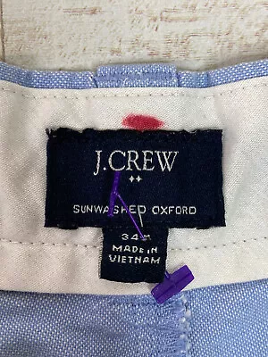 J Crew Chino Shorts Mens 34 Flat Front Light Blue • $14