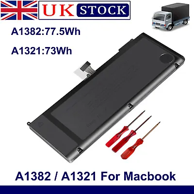 £27.99 • Buy A1382/A1321 Battery For MacBook Pro A1286 Mid 2009 2010 2012 Late 2011 Mid 2012