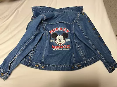 Vintage Disney Store Mickey Mouse Kids Jean Jacket Size 7/8 Youth Medium • $25