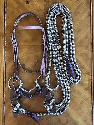 Beautiful Mecate Snaffle Bridle Same Quality As Clinton Anderson Pat Parelli • $189