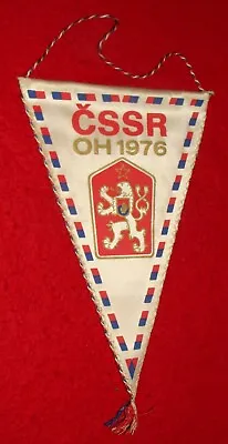 Vintage Souvenir Czechoslovakia Banner 1976 Montreal Olympic Games - CSSR Banner • $14.99