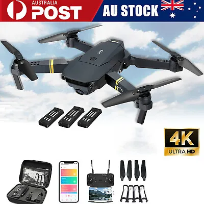 $65.99 • Buy 4K GPS Drone With HD Camera Drones WiFi FPV Foldable RC Quadcopter W/3Batteries