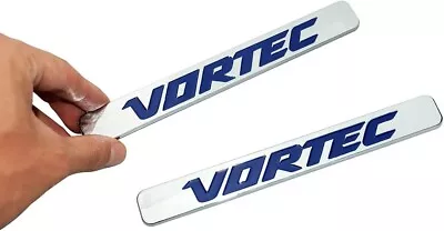 2pcs Vortec Emblems Badges For 2500hd Sierra Silverado Truck Chrome Blue • $12.74