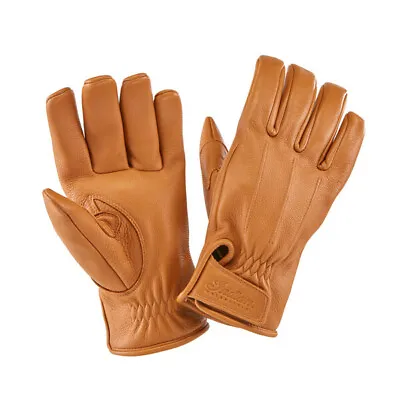 Indian Motorcycle Men's Deerskin Strap Glove Tan | 2860663 • $84.99