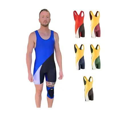 Matman Wrestling Singlet Men's Georgia Weightlifting Nylon Spandex Made In USA • $29.95