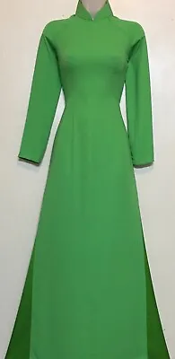 Ao Dai Solid Thai Tuan Vietnamese Dress With Pant - Size : Small • $39.99