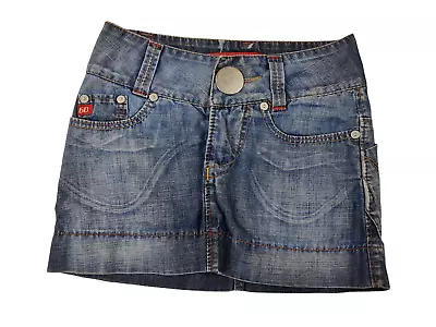 Miss Sixty Size W28 Extra Small High Rise Denim Mirco Mini Jean Skirt Xs Y2k • $44.19