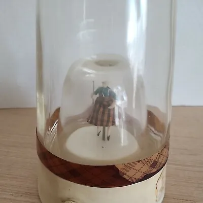 Dancing Lady In Carafe Fr Scotland Bottle Wind Up Music Box Plays Auld Lang Syne • $45