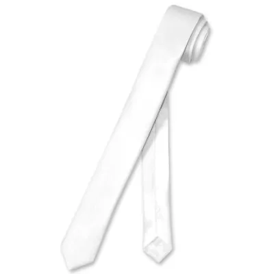 Vesuvio Napoli Narrow NeckTie Solid Color 1.5  Extra Skinny Thin Men's Neck Tie • $8.95
