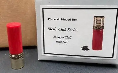 Porcelain Hinged Box Shotgun Shell With Shot Trinket Midwest PHB New In Box • $28.95