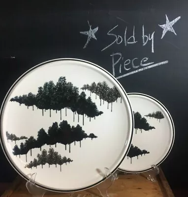 Mikasa Forecast Forest Shadows Black Trees Dinner Or Salad Plate • $18.50