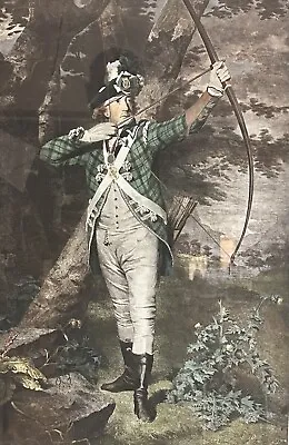 Henry Macbeth Raeburn Archery - Watercolor Engraving By John Reugo 1759-1841 • $139