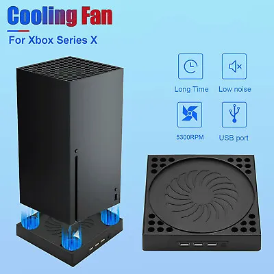 3-Port USB 5300RPM Cooling Fan Vertical Stand Cooler For Xbox Series X Game Host • £15.59