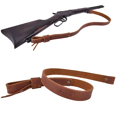 Wayne's Dog Buffalo Hide Leather Rifle Sling Gun Strap Brown 1inch Wide Adjust  • $16.50