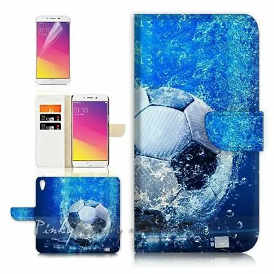 Soccer TPU Phone Wallet Case Cover For New Optus X Start 2 - 21286 • $13.99