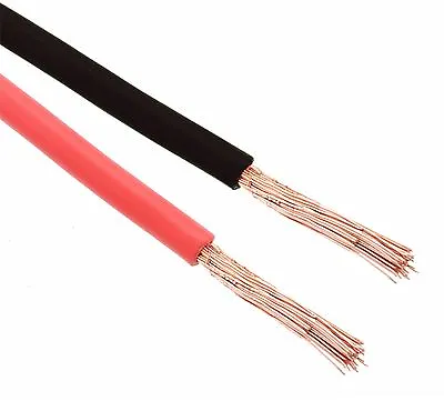 £3.03 • Buy 10mm Automotive Marine Stranded Wire Cable 142/0.3mm Red / Black