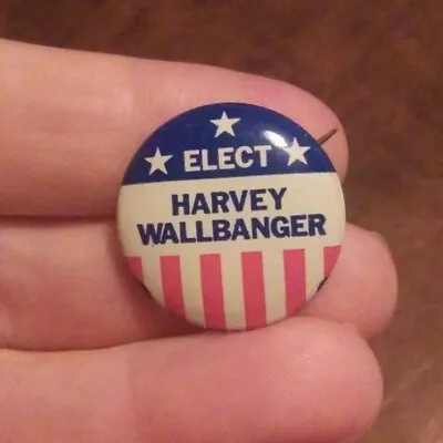 Vintage ELECT HARVEY WALLBANGER Pin Button Pinback Alcohol Advertising  *GG • $9