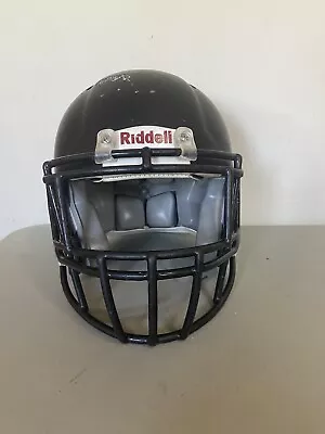Riddell Revo Speed Football Helmet MatteBlack Facemask Youth Medium 2014yr #212 • $40