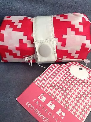 Envirosax Eco-friendly Reusable Bag In Cherry Lane Pink/dark Pink/white - New • $15