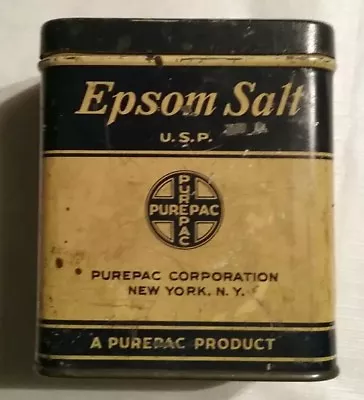 Vintage Epsom Salt Tin Good Condition New York NY • $12