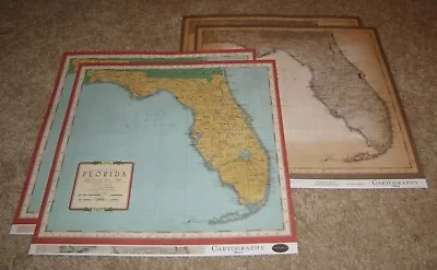 Carta Bella 12x12 Double Sided Scrapbook Papers(4) ~ Travel Map......Florida • $2.99