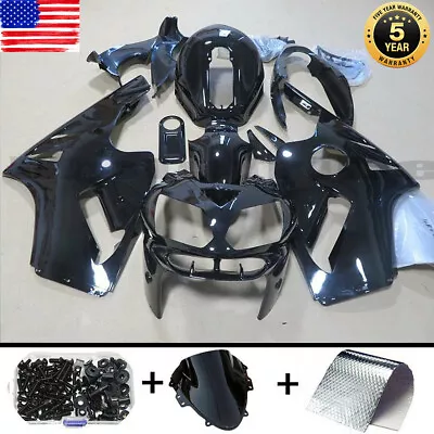 Glossy Vivid Black Fairing Kit For Kawasaki Ninja ZX12R ZX1200B 2002-2005+Bolts • $359.01