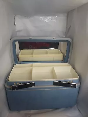 Vintage Samsonite Profile Makeup Case And Insert No Key Gulf Blue 1970's • $31.50