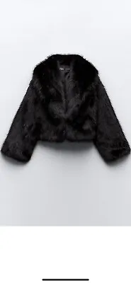 100% Authentic ZARA Chopped Faux Fur Jacket Size: XL • $159.90