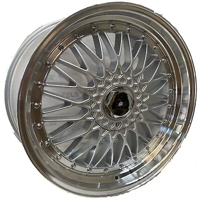 22x9/10.5 Wheels 22  BBS Style Staggered Rims Gloss Silver Machined Lips 4pc Set • $1399.99