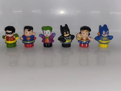 $24.99 • Buy Fisher-Price Little People DC Super Friends Heroes Superheroes Lot Of 6 