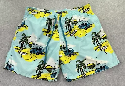 Vilebrequin Moorea Mens Swim Trunks *XL Blue Saint-Tropez All Over Print Stretch • $54.87