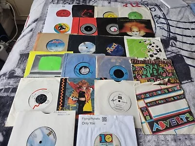 22no PUNK/ NEW WAVE  VINYL 7  SINGLES RECORDS JOBLOT • £10.50