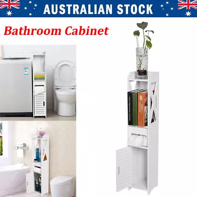 Bathroom Furniture Cabinet Storage Slim Shelf Toilet Tissue Cupboard Rack Holder • $29.99