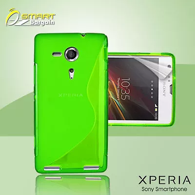 Green S Curve Gel Case+ Free SP For Sony XPERIA SP M35h Jelly Tpu Soft Cover • $4.59