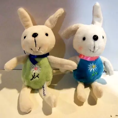 Lot Of 2 Soft Plush Bunnies For Phone Purse Backpack Charm Strap - NWOT (#12) • $4.99