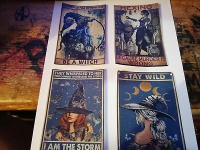 Pagan Wiccan Witchcraft STICKERS SET OF 4 • £3