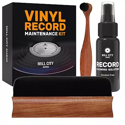 Vinyl Record Cleaning Kit | Includes: Record Cleaner - Velvet Record Brush - ... • $21.64