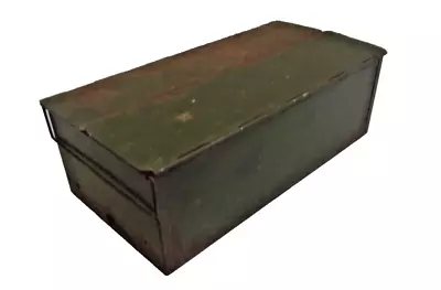 Antique Military Metal Storage Box. 10x5x4 Inch • $11.33